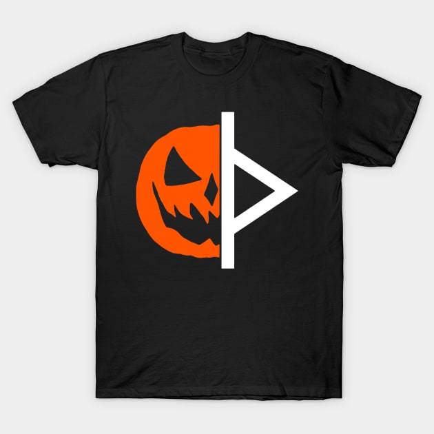 Halloween 6 pumpkin / thorn symbol (thurisaz) T-Shirt by The_Shape